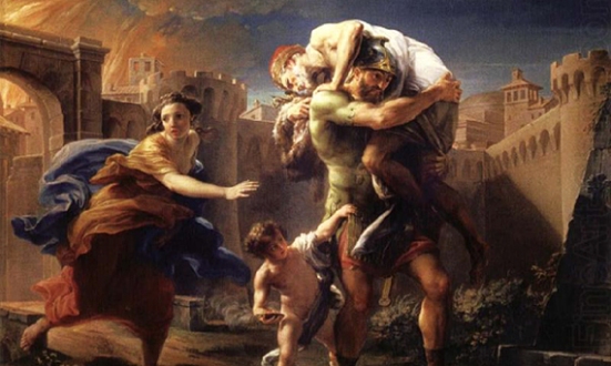 Aeneas chạy trốn khỏi thành Troy
